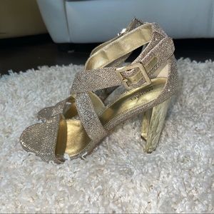 Michael Kors Gold Platform Heels